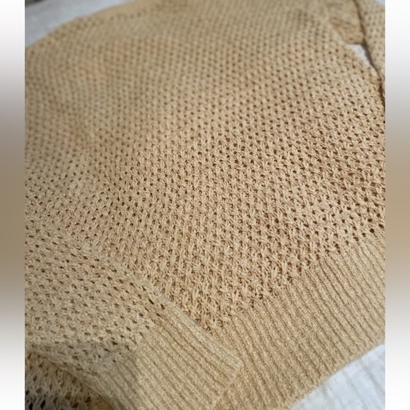 Theory karenia sughero open knit cream Tan slouchy Open Knit sweater women's S - Picture 12 of 15